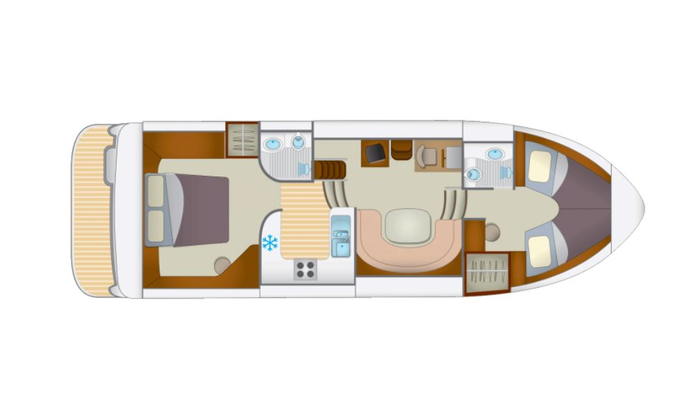Hausboot Europa 400 Grundriss