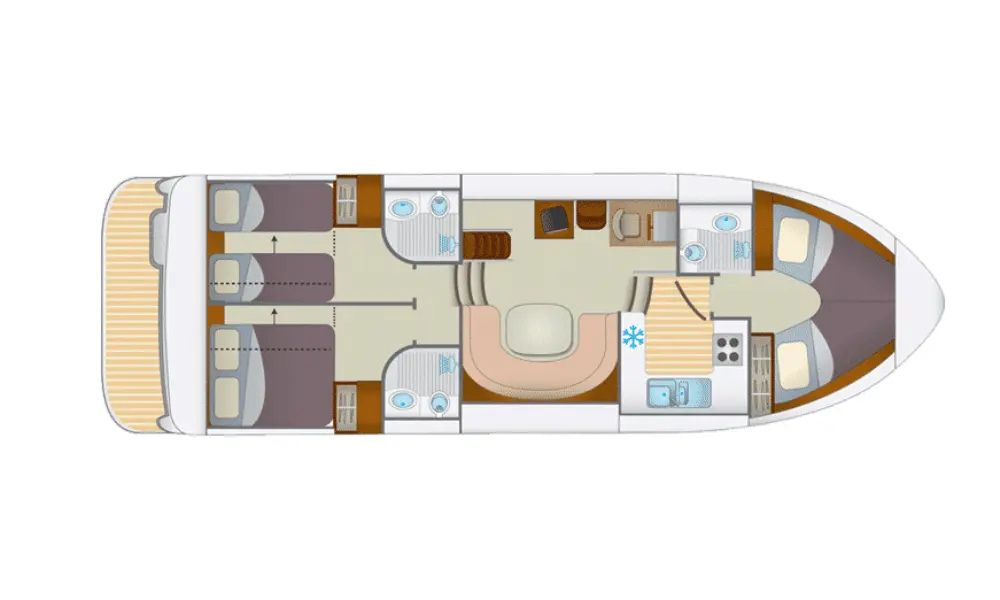 Hausboot Europa 600 Grundriss
