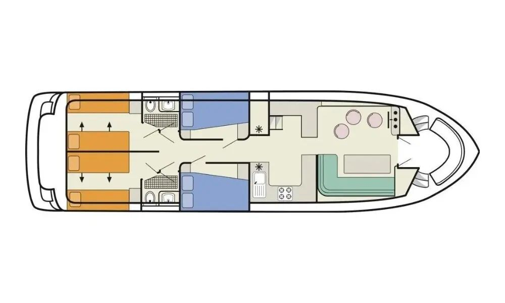 Hausboot Salsa Grundriss